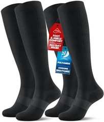 PULIOU Cooling Compression Socks for Women Men, 20-30 mmHg Circulation Knee H…
