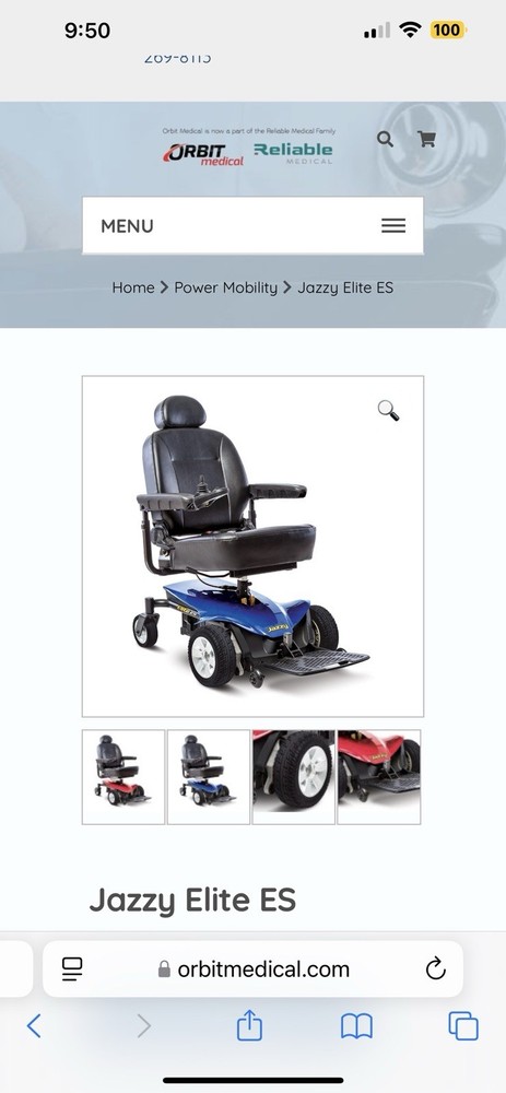 Jazzy Elite Power Chair The While Chair Only