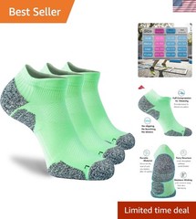 Light-Green Geometric Ankle Socks Multipack – Comfort & Performance Combined