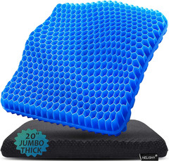 Double Thick Gel Seat Cushion for Tailbone & Sciatica Pain Relief Chair
