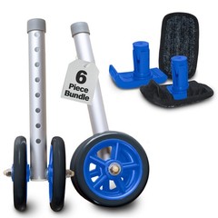 Heavy Duty Bariatric 5″ Walker Wheel Kit with Universal Flexfit Universal Ski Gl