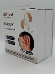 Lucid Hearing- Enrich OTC In-The Ear Hearing Aids 1 Pair Beige