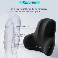 1pc Memory Foam Seat Cushion Set – 2-in-1 Lumbar & Seat Pillow for Office/Car,Gr