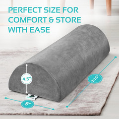New Knee Pillow for Back Sleeping Memory Foam Half Moon Bolster Pillow for Legs