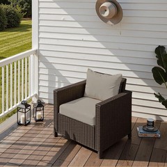 PatioGlow Outdoor Seat Cushion Set 22 x 24 x 4 Inch, 22 x 24 Beige1