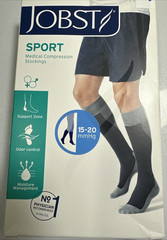 Jobst Sport Knee High Compression Socks Large 15-20mmHg – Pink Rose / Grey