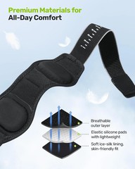Rakiie Tennis Elbow Brace Upgraded for Men Women with 2 Silicone Pads Adjustabl