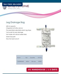 Greystone Urinary Leg Bag 600ml – 3 Count – Urine Collection Bag for Catheter wi