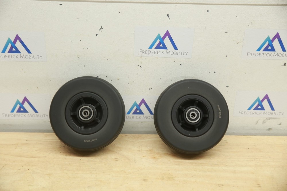 PAIR 6″ Caster Wheels Tires for Quantum Edge 3 / Q6 2.0 / J4 J4e Power Chairs