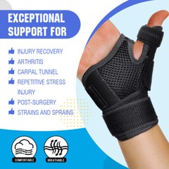 Fortemotus Thumb Spica Splint, Carpal Tunnel Thumb Brace for Right & Left Hand
