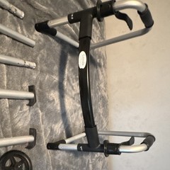 Loyoda Adjustable Height Walker 2 Wheels Silver Black Aluminum