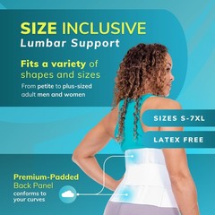 BraceAbility Plus Size Back Brace for Lower Pain – Bariatric 7XL, White