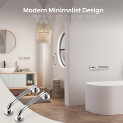 18 Inch Grab Bars for Shower, Stainless Steel Safety Handicap Grab Bars for Bath