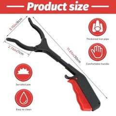 Short Grabber Reacher Tool, 4pcs 30cm/12inch Small Grabber Reacher Black Red