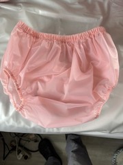 Super Soft Pink Plastic Pants Elastic Waist And Legs Size XLarge