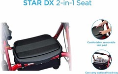 NOVA Star DX Heavy Duty Rollator Walker – Xtra Wide 8″ Wheels, Blue – Open Box