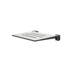 Seachrome 18 inch Silhouette Slimline Folding Wall Mount Shower Bench Seat, L…