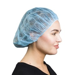 Unisex Polypropylene Bouffant Caps 100 Pack, Blue 21″ Disposable Hair Covers