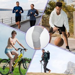 Bamboo Knee Compression Sleeve Elastic Brace XL Pain Relief Support