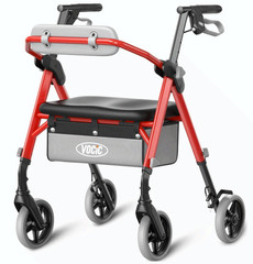 Z11 Rollator Walker with Seat, 380 lbs, Foldable All Terrain Lightweight