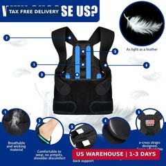 Posture Corrector for Women and Men – Adjustable Back Brace for Pain Relief – En