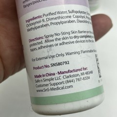 2 – 2oz Safe n Simple No-Sting Skin Barrier Film No Alcohol Bottle Exp 12/2027