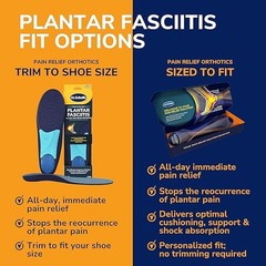 Dr. Scholl’s Plantar Fasciitis Pain Relief Orthotic Insoles, Sized To Fit, W 6.5