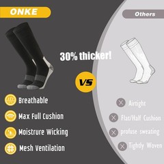 Knee High Socks for Men Work Boot Heavy Duty Tube Over the Calf Thick Full Cu…