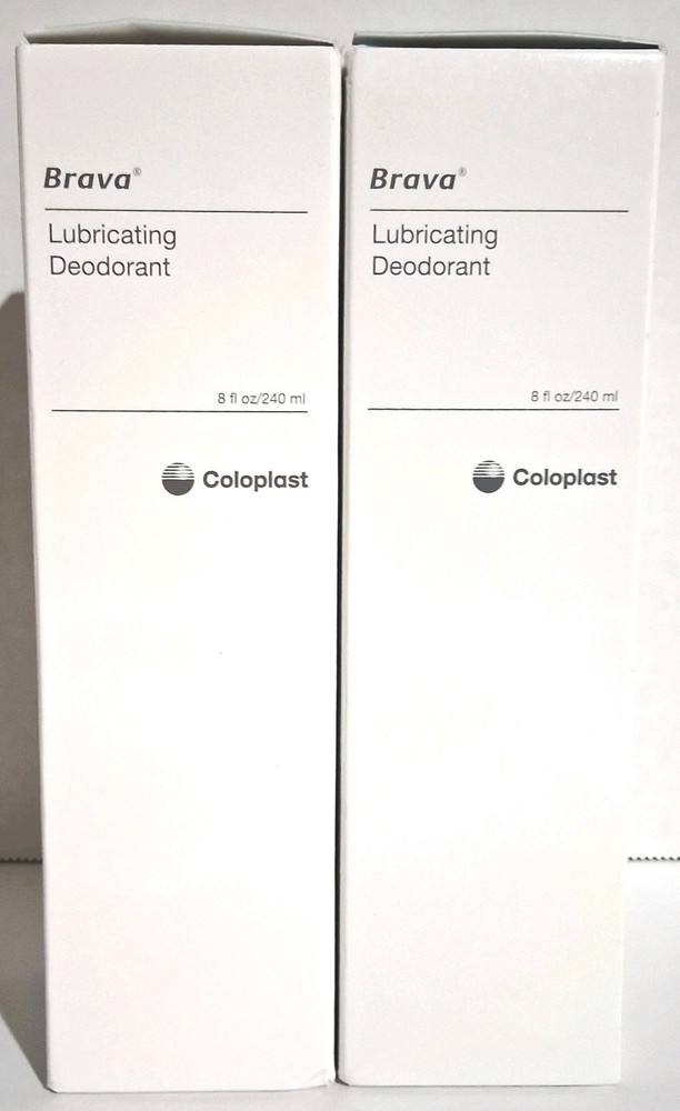 Two Coloplast 12061 Brava® Lubricating Deodorant 8 fl. oz EXP 2028