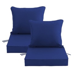 24×24 Inch Outdoor Chair Cushions Set of 2, Patio 2 Pack | 24“x24“, Navy