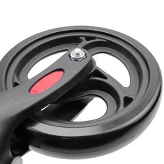 Wealrti 2 Pcs 8 Inch Black Front Wheels with Front Fork Drive Solid Wheelchai…