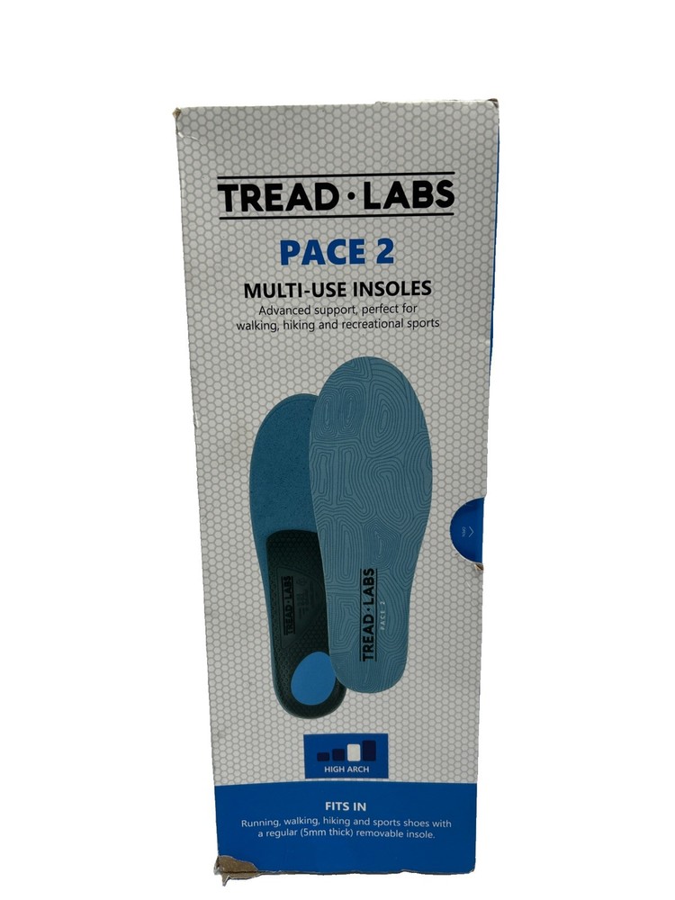 Tread Labs Pace 2 High Arch Insoles Men 8-8.5 Women 9-9.5 EU 40-41