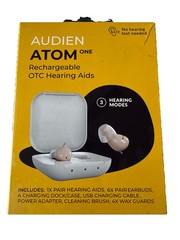 Audien Atom One Rechargeable OTC Hearing Aids Rechargeable With Case