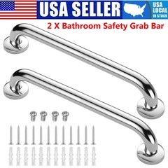 2PCS Stainless Steel Grab Bar Bathroom Safety Handicap Shower Tub Handle Support