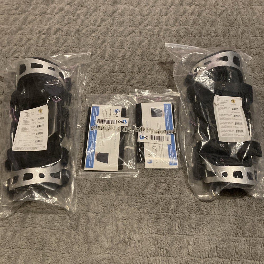(2) Dr. Medical DRMS Dual OA Reliever Left & Right Knee brace size Medium NEW
