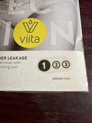 Viita Underwear Bladder Leakage Washable Hipster Light Absorb XL Beige