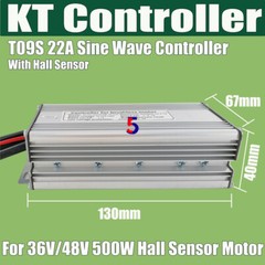 KT Controller 36V500W 48V500W 9mosfer 22A +Hall Sensor or Sensorless controller