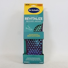 2 PAIRS Dr. Scholl’s Revitalize Recovery Insole Orthotics, Women’s Size 6-10