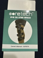 Coretech 845 OA Left Knee Brace Adjustable Support SUP2079BLKLM New