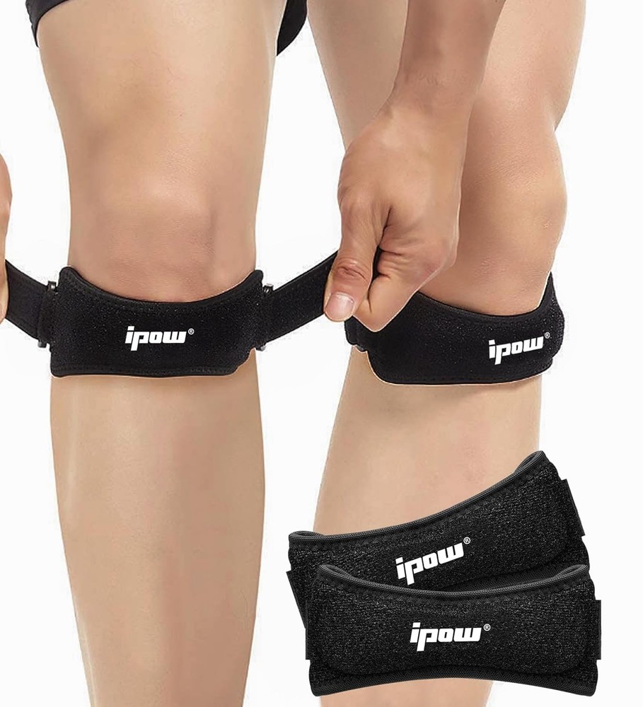 IPOW Patella Tendon Knee Strap 2 Pack Knee Pain Relief & Patella Stabilizer Knee