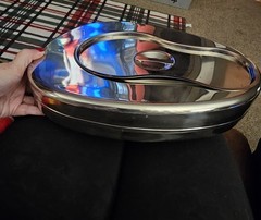 Stainless Steel Bed Pan with Lid Portable Reusable Disinfectable