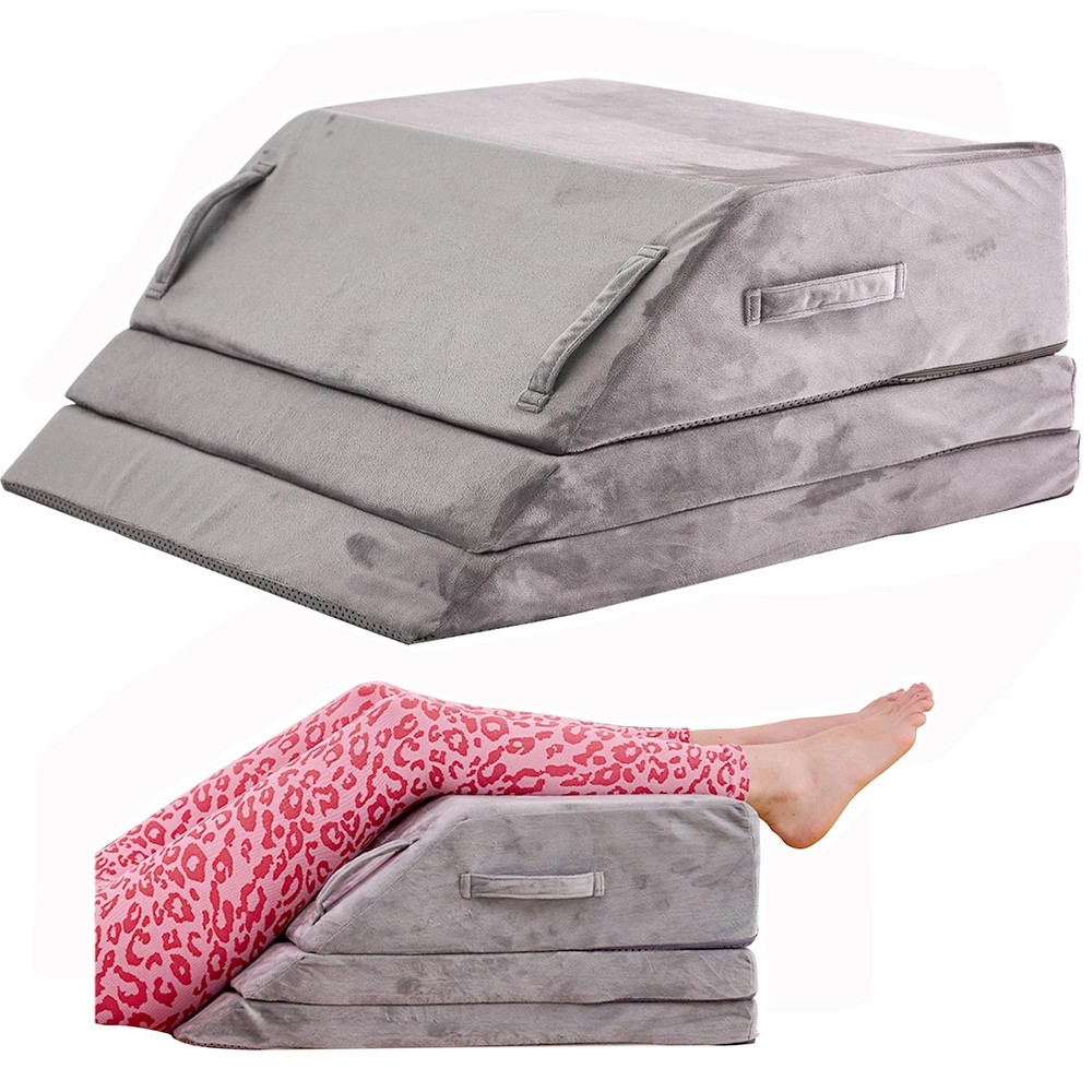 Wedge Pillow for Sleeping, Bed Wedge Pillow for After Surgery 3-Height Memory…