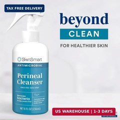 SkinSmart Antimicrobial Perineal Cleanser, Ideal for Incontinence Care and Postp