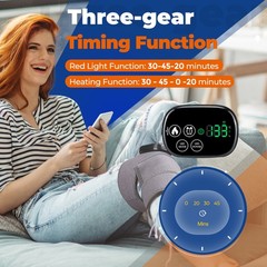 660nm Red Light & 850nm Near Infrared Light Therapy Heated Knee Massage Brace