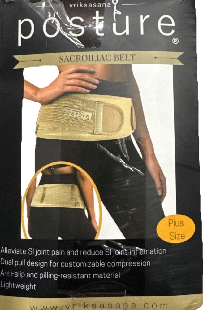 Vriksasana Posture Sacroiliac SI Joint Belt Plus Size Nude Pain Relief Support