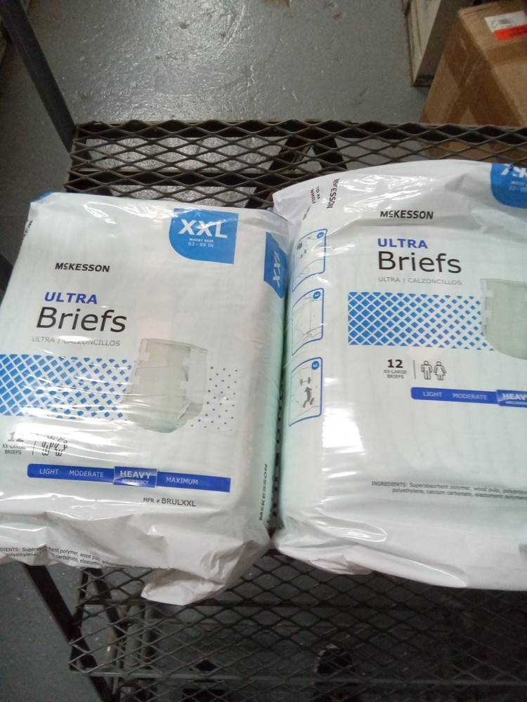 2pkg MCKESSON ULTRA Briefs Xx Large Heavy Absorbency 63×89 12ct 779 Dt