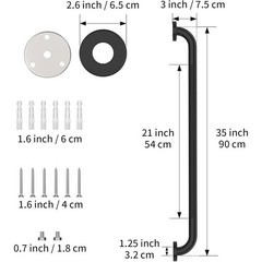 Oil Rubbed Stainless Steel Shower Grab Bar Safety Handle Bathroom Elderly Grip