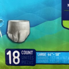 Prevail Per-Fit Disposable Underwear PF-513, Large 44-58” 18 Ct
