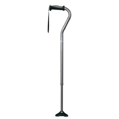 Adjustable Offset Quadpod Walking Cane 4 Prong Height 28 to 39 Inches 300 Lbs