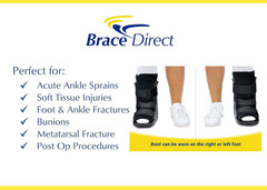 Short CAM Walker Boot with Ankle & Foot Ice Pack Cold Wrap for Relief
